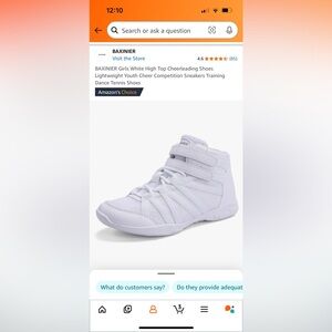 Amazon youth size 1 cheer shoe